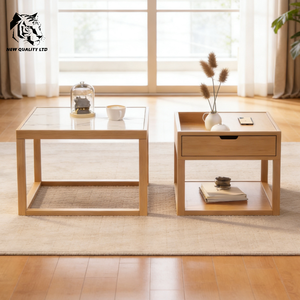 Table basse en bois moderne et écologique, design unique, pour salon, prix de gros direct usine, personnalisable, en stock, expédition immédiate - Product Image 5