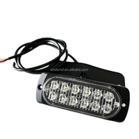 Ultra Slim LED Grille Lighthead Rojo Azul Ámbar Verde 12 LED Luz estroboscópica Flash DE EMERGENCIA Luz de advertencia LTD2261B