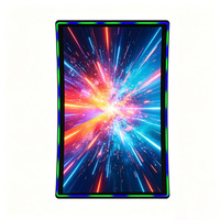 Pantalla táctil curvada multitáctil capacitiva 3M de 43 pulgadas, monitores de pantalla táctil para videojuegos con borde de luces Led