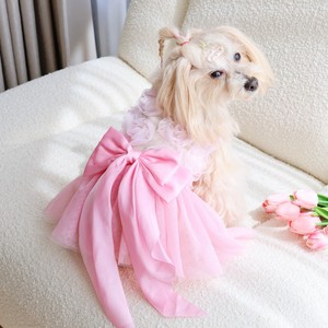 Vestido tutú rosa con diseño de mariposa para perros y gatos, corte princesa, cómodo, ropa para mascotas para las cuatro estaciones - Product Image 2