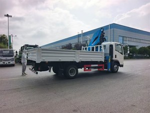 Grúa telescópica hidráulica Sinotruk HOWO de 8, 10 y 12 toneladas montada en camión con caja de carga para construcción, la más vendida - Product Image 5