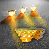 Réflecteur de garde-corps routier à LED à clignotement synchrone alimenté par énergie solaire, étanche IP68