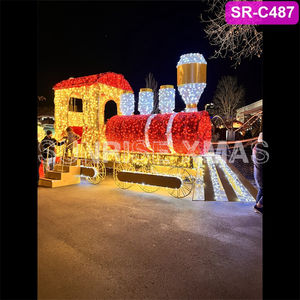 Luz Navideña LED Grande para Exteriores, Impermeable, con Diseño de Tren Navideño en 3D, para Decoración Comercial Personalizada - Product Image 6