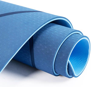 Alfombrilla de <span class=keywords><strong>Yoga</strong></span> Premium TPE antideslizante con logotipo personalizado, toalla ecológica, juego de correa de bloque Plegable ligera, opciones de grosor de 3mm-10mm - Product Image 4