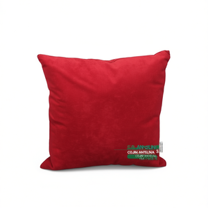 Cuscino e Poggiatesta Antelina in Velluto Rosso 45*45 Ice Point - Product Image 1