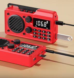 วิทยุ FM พกพาสีแดงรุ่นใหม่ พร้อมปุ่มกดตัวเลข จอแสดงผลดิจิตอล รองรับ BT TF USB เล่นเพลงได้ แบตเตอรี่แบบชาร์จได้ เหมาะสำหรับผู้สูงอายุและการเดินทาง - Product Image 2