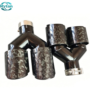 Puntas de <span class=keywords><strong>escape</strong></span> de fibra de carbono Rytan universales <span class=keywords><strong>para</strong></span> automóvil, de acero inoxidable y carbono forjado brillante, con interior negro <span class=keywords><strong>para</strong></span> <span class=keywords><strong>Akrapovic</strong></span> - Product Image 4