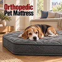 Collection de lits pour animaux de compagnie avec matelas orthopédique pour chien et dessus matelassé à points pour les marques de vente au détail et les acheteurs d'articles pour animaux.