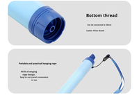 Système de filtration d'eau portable pour l'extérieur, paille filtrante personnelle d'urgence pour le camping et la randonnée