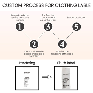 OEM/ODM quần áo vải thành phần Nhãn tùy chỉnh chất lượng cao biên giới satin quần áo rửa chăm sóc hướng dẫn in ấn nhãn - Product Image 6