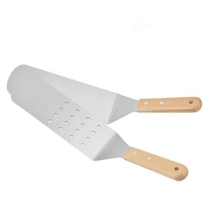 Stainless Steel Grill Set With Wooden Handle Sauteed Steak Teppanyaki Pancake Cooking Kitchen Tools Pizza Cutters - Product Image 2