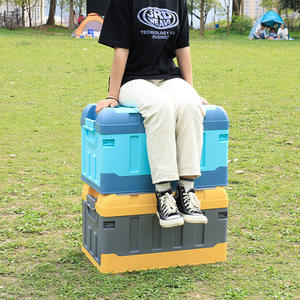 Boîte de rangement pour voiture 35L 40L 60L 70L, organiseur de coffre pliable en plastique avec compartiments pour articles divers de voiture - Product Image 2