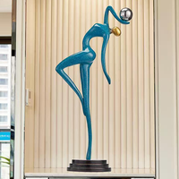 Sculpture d'art abstrait 75x31x17 cm, décorations pour la maison, salon, entrée, hall d'entrée, meubles souples sur pied
