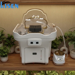 Kisen Chaise de spa capillaire portable japonaise sans plomberie, avec bac à shampoing et circulation d'eau pour salons de beauté, salles de bain et gymnases - Product Image 1