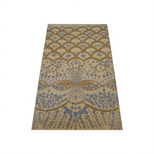 Elegant Handmade Eco-Friendly Luxury Beaded <b>Sequin</b> Embroidered Lace Fabric Floral Pattern Home Textiles Decorative Mesh Trim 5 - Product Image 1