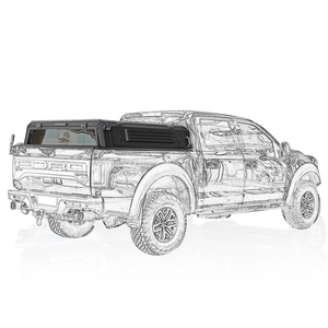 Pickup noir d'auvent en aluminium 4X4 pour camions à toit rigide <span class=keywords><strong>Ford</strong></span> <span class=keywords><strong>Ranger</strong></span>/<span class=keywords><strong>raptor</strong></span> T6/T7/T8 - Product Image 3