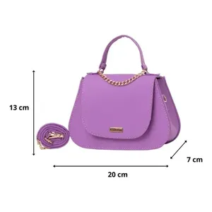 Fana femmes Vintage sac à bandoulière Gilda lavande poignée imperméable Polyester PU doublure Zip brodé pour l'été hiver - Product Image 1