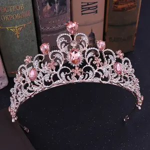Titaras和皇冠头带儿童女孩新娘皇冠水晶皇冠婚礼装饰配件发饰饰品
