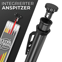 Crayon de menuisier pour chantier de construction Stylo marqueur professionnel pour trous profonds avec 7 fils