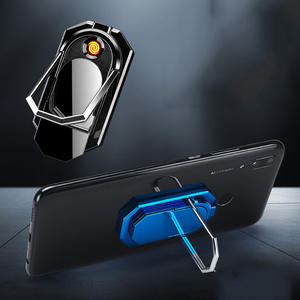 Briquet en métal USB support de télé<span class=keywords><strong>phone</strong></span> portable allume-cigare USB chargeur pratique Logo personnalisé - Product Image 2