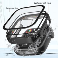 Étui de montre en matériau PC plaqué or de luxe pour la série de montres 10 9 8 7, protection d'écran complète 360°, étanche