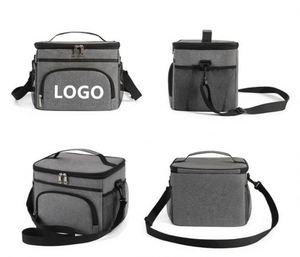 Bolsa Térmica de Doble Compartimento, Lonchera Reutilizable Grande y Espaciosa, Resistente al Agua, con Correa para el Hombro - Product Image 1