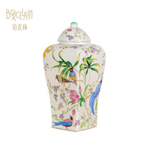 Vaso da <span class=keywords><strong>Fiori</strong></span> in Ceramica BORCELAIN Bianca Smaltata Tradizionale, Personalizzato e <span class=keywords><strong>di</strong></span> Alta Qualità, con Disegni <span class=keywords><strong>Dipinti</strong></span> per la Casa - Product Image 3