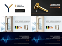 Fenêtre à battant extérieur en composite bois-aluminium à isolation thermique supérieure avec facteur U haute efficacité pour maison à économie d'énergie