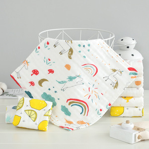 Paño de limpieza multiusos 25*25cm Paño ecológico Toalla cuadrada de gasa de algodón Toalla de muselina <span class=keywords><strong>para</strong></span> bebé - Product Image 3