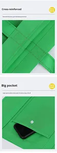 Sac pliable non tissé en stock, vierge, avec bouton-pression, pour la couture, le shopping, la publicité, l'agriculture et l'industrie - Product Image 2
