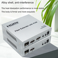 20KM HDMI-über-Glasfaser-IP-KVM-Extender mit Unterstützung für 4K 60Hz 1080P HD-Video, RJ45, RS232, IR-Fernbedienung für Tastatur- und Maus-Erweiterung