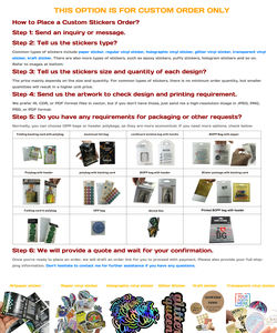 הדפסת מדבקות ויניל חתוכות בהתאמה אישית |   תוויות למינציה עמידות למים וקרינת UV |   300DPI CMYK |   עמידות חיצונית ל-5-7 שנים |   MOQ נמוך - Product Image 6