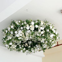 Arche de fleurs suspendue personnalisable de haute qualité Luckygoods pour mariage, 200 cm, en mousse de soie pour la décoration de fête de mariage