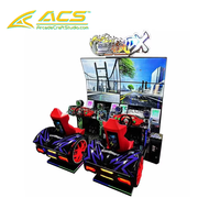 Simulateur de conduite intérieur ACS, machine d'arcade avec siège, volant, équipement de jeu vidéo, compatible anglais et japonais