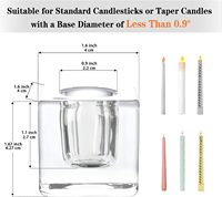 Beliebter Quadratischer Glas-Kerzenständer für Heimdekoration, Handgefertigt, Umweltfreundlich, Langlebig, Anpassbare Farboptionen, Hochwertig