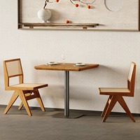 Meubles commerciaux très demandés, table et chaises de salle à manger en bois massif pour cuisine, café, restaurant