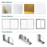 Fenêtre coulissante horizontale en vinyle NFRC, fenêtre en PVC UPVC pour les constructeurs américains, stocké en entrepôt aux États-Unis