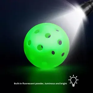 40 светящихся в темноте водонепроницаемых портативных мячей для пиклбола высокого качества для ночных тренировок и развлечений - Product Image 2