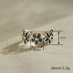 Anello Floreale Vintage da Donna, Chic e Minimalista, Stile Giardino di Fiori, Gioiello alla Moda, Idea Regalo - Product Image 4