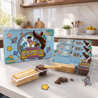 Sachets individuels Marque Blanche : Bâtonnets de biscuits croustillants avec sauce chocolatée à tremper, collation légère