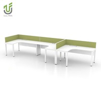 Postes de travail modulaires en forme de L IULTRA modernes 5 x 5 avec rangement – Bureau compact pour petits bureaux