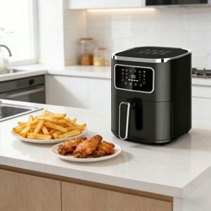 Nueva Freidora Eléctrica Digital de Plástico Cuadrada de 5L 2026, Horno Freidora de Aire sin Aceite con Función de Horneado, Uso Doméstico, Ahorro de Energía, Fácil Lectura - Product Image 3