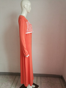 KY élastique décolleté doux coton peigné enceinte à manches longues dentelle maternité/<span class=keywords><strong>allaitement</strong></span> robe de <span class=keywords><strong>nuit</strong></span> ensemble - Product Image 4