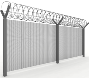 Panneau de clôture de sécurité 358 avec poteau en Y pour périmètre d'aéroport, clôture en treillis soudé galvanisé anti-escalade, barrière de défense - Product Image 5
