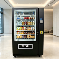 Distributeur automatique de boissons et de collations robuste à double compartiment avec plateau élévateur et refroidissement efficace