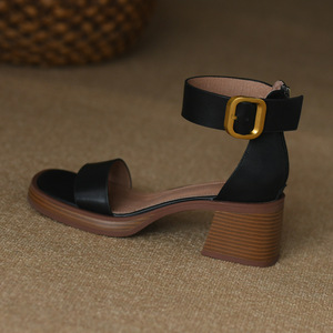 Zapatos de Plataforma Beige con Punta Cuadrada y Detalle de Nudo, Parte Superior de PU, Suela de Goma, Cómodos para Todas las Temporadas, Tacón Grueso, Envío Directo - Product Image 6