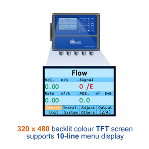 Digital Clamp-On Ultrasonic <b>Flow</b> <b>Meter</b> Color LCD Display 4-20mA RS485 Output DN25-DN1200 Pipes Liquid/Oil/Fluid FHS340 FHS340 Is - Product Image 5