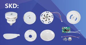 10W + 10W Quạt đèn skd bộ phận E27 ổ cắm điều khiển từ xa 3 màu sắc thay đổi độ sáng Quạt ánh sáng bóng đèn - Product Image 3