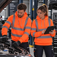 Sweat-shirt de travail haute visibilité durable et réfléchissant pour les travailleurs du pétrole, du gaz, du charbon, de la construction, de l'exploitation minière et industrielle, vêtements de sécurité personnalisés à haute visibilité