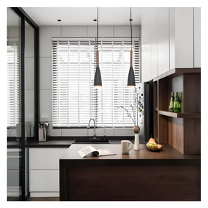 Anyhoo moderno Blackout completo nessuna perforazione richiesta di apertura verticale rullo di sollevamento <span class=keywords><strong>in</strong></span> PVC cucina bagno ufficio tende veneziane - Product Image 1
